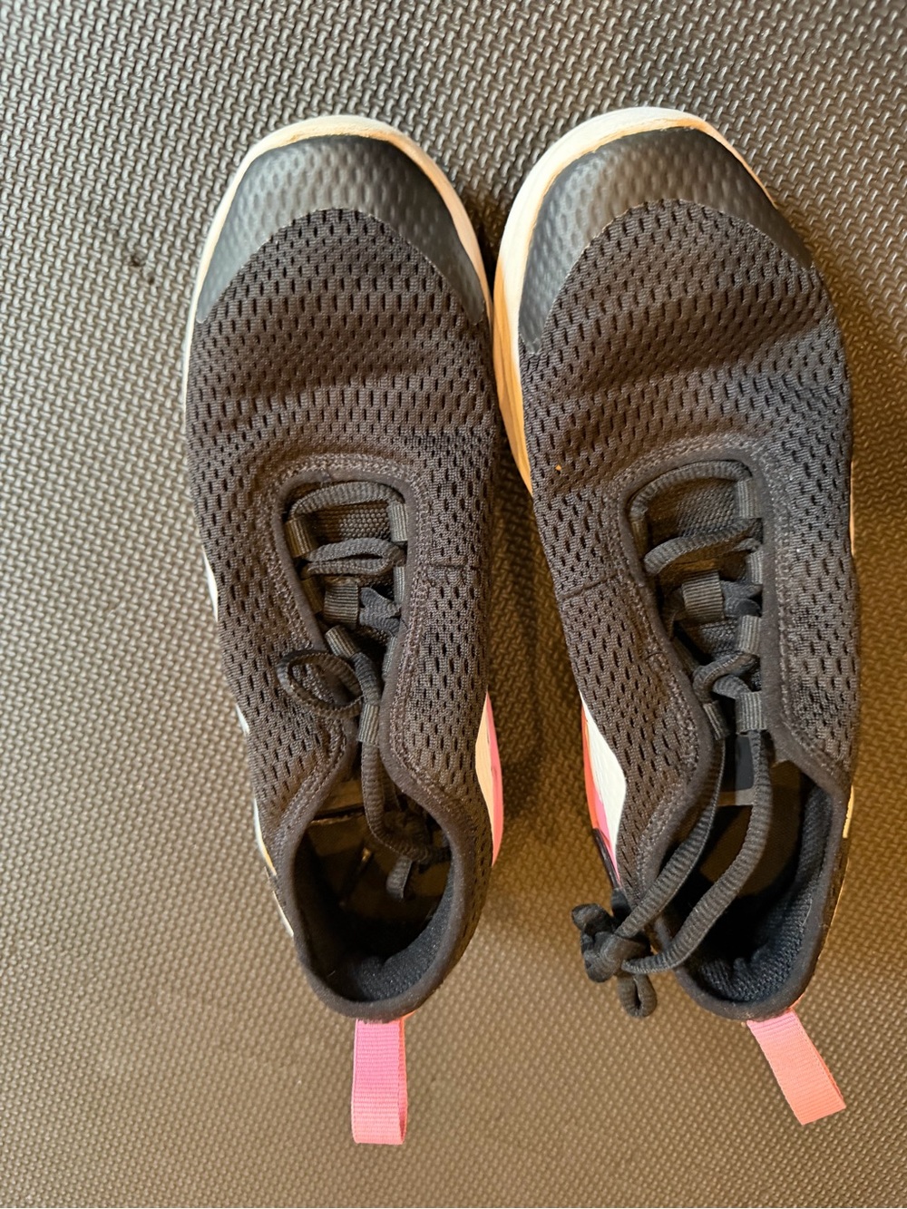 Nike Girls Black White and Pink Slip-On Athletic Shoes - Picture 5 of 5